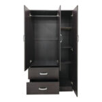 Five-door wardrobe with loft Athos wenge 170x42x240cm - Image 3