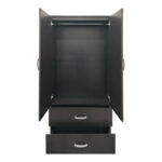 Five-door wardrobe with loft Athos wenge 170x42x240cm - Image 5