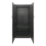 Six-door wardrobe with loft Athos II wenge 240x42x240cm - Image 3