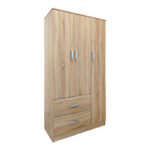 Athos six-door wardrobe with loft, sonoma 180x42x240cm - Image 2
