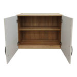 Six-door wardrobe with drawers and loft Athos sonoma-white 240x42x240cm - Image 5