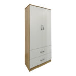Six-door wardrobe with loft Athos I sonoma-white 240x42x240cm - Image 2