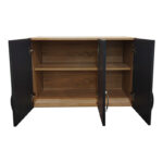 Athos six-door wardrobe with loft, sonoma-anthracite 180x42x240cm - Image 5