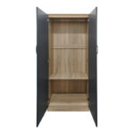 Four-leaf wardrobe with loft Athos I sonoma-anthracite 160x42x240cm - Image 3