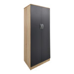 Six-door wardrobe with loft Athos II sonoma-anthracite 240x42x240cm - Image 2