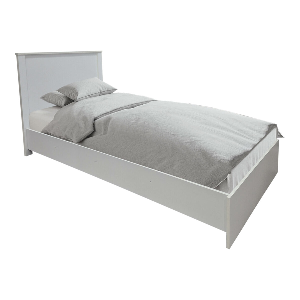 Athos White Bedroom Set with Bed 90x190cm Set of 3pcs - Image 2