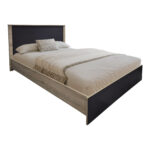 Athos Sonoma Charcoal Bedroom Set with Bed 140x200cm Set of 4pcs - Image 2