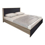 Athos Sonoma Charcoal Bedroom Set with Bed 160x200cm Set of 3pcs - Image 2