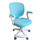 Bernu children's office chair, mesh fabric in light blue shade 58x53x80-90cm
