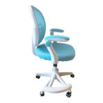 Bernu children's office chair, mesh fabric in light blue shade 58x53x80-90cm - Image 3