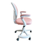 Bernu children's office chair, mesh fabric in pink shade 58x53x80-90cm - Image 3