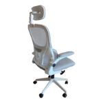 Recko office chair mesh fabric in grey shade 64x58x123-133cm - Image 2