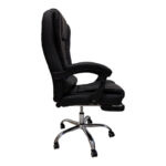 Director's office chair with footrest Worko pu in black shade 53x69x114-122cm - Image 4