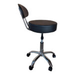 Office-work stool on wheels with Tebere back pu in black shade D35x66-80cm - Image 2
