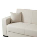 Corner sofa bed reversible Dumma cream fabric 226x148x86cm - Image 4