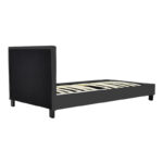 Bed Nevil anthracite fabric-black wooden leg 90x190cm - Слика 3