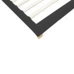 Bed Nevil anthracite fabric-wooden natural color leg 90x190cm - Image 4