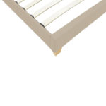 Bed Nevil ecru fabric-wooden natural color leg 100x200cm - Image 5