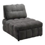Jelica armchair-bed with grey fabric 88x110x86cm