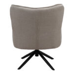 Fremilia rotating armchair with grey-beige fabric 75x80x94cm - Image 5