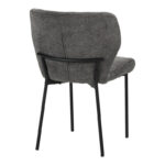 Mavier chair anthracite fabric-black metal legs 48x61.5x82cm - Image 2