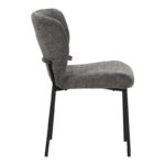 Mavier chair anthracite fabric-black metal legs 48x61.5x82cm - Image 3