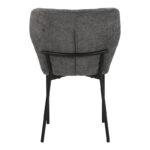 Mavier chair anthracite fabric-black metal legs 48x61.5x82cm - Image 5