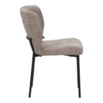Mavier chair grey beige fabric-black metal legs 48x61.5x82cm - Image 3
