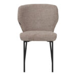 Mavier chair grey beige fabric-black metal legs 48x61.5x82cm - Image 4