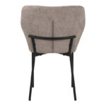 Mavier chair grey beige fabric-black metal legs 48x61.5x82cm - Image 5