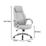 Manager chair Sonar beige pu 61x57x120-128cm - Image 6