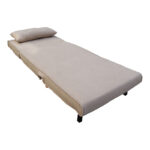 Josuane I armachair-bed beige fabric and natural wood leg 77x80x81cm - Слика 2