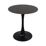 Dining table Balou I sintered stone in marble black color D70x74cm