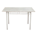 Dining set Roza 5pcs sonoma mdf and metal white legs 120x65x75cm - Image 5