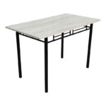 Dining set Roza 5pcs sonoma mdf and metal black legs 120x65x75cm - Image 4