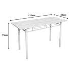 Dining set Roza 5pcs walnut mdf and metal black legs 110x60x75cm - Image 6