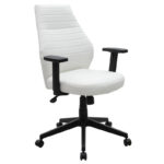 Manager office chair Benno with PU in white colour