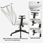 Manager office chair Benno with PU in white colour - Слика 5