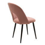 Chair Jonah velvet pink-black legs - Image 2
