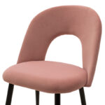 Chair Jonah velvet pink-black legs - Image 5