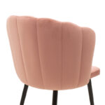 Chair Esme metal black legs - velvet in pink color - Image 5