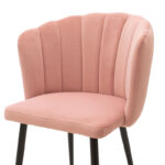 Chair Esme metal black legs - velvet in pink color - Image 6