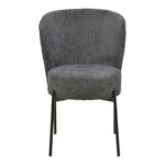 Chair Houlian athracite fabric-black metal leg 46x66x89cm - Image 4