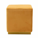 Pyra stool golden velvet - golden metal 39x39x41cm - Image 2