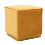 Pyra stool golden velvet - golden metal 39x39x41cm