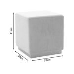 Pyra stool golden velvet - golden metal 39x39x41cm - Image 4