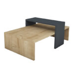Coffee table Glow in oak-anthracite color 80x50x32cm
