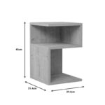 Caroly melamine side table in natural shade 29.6x31.4x45cm - Image 4