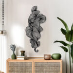 Wall deco Bilem black metal 20x0.15x50cm - Image 2