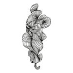 Wall deco Bilem black metal 20x0.15x50cm